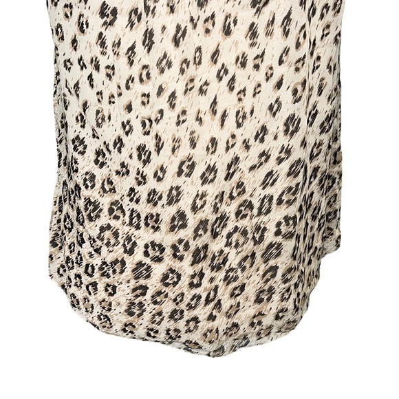 NWT JOIE Corie Silk Abstract Leopard Print Smocked Sleeveless Tank Top - XS - Picture 12 of 16